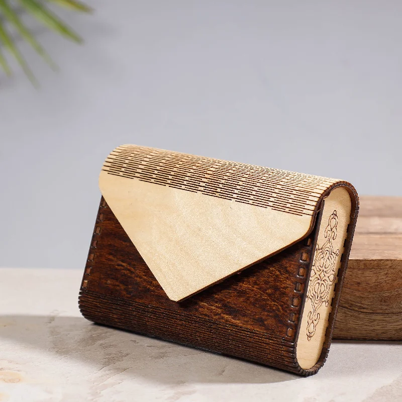 Luxury Seekers Brown - Handcrafted Birch Wooden Clutch