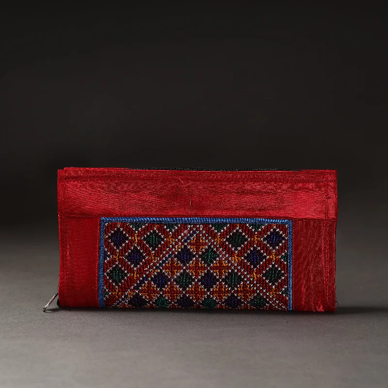 Affordable Bags For Budget Shoppers Red - Kutchi Embroidery Mirror Work Clutch