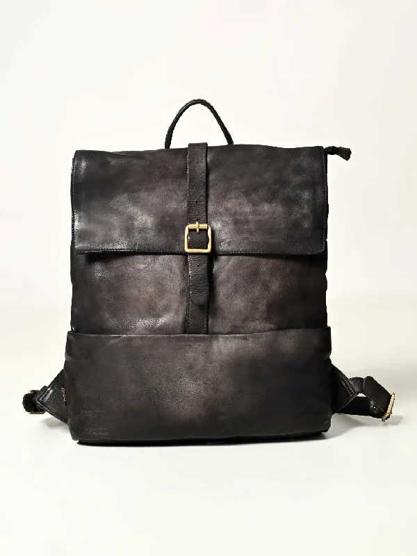 Flash Sale On Premium Bags Art N Vintage James : Real Leather Black Backpack