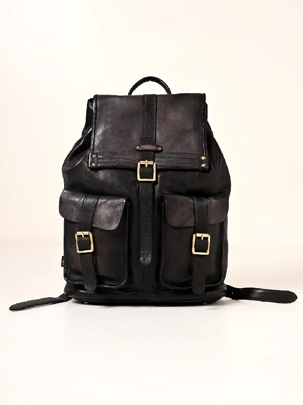 Romantic Valentine's Day Bags With Promotions Art N Vintage Samba : Real Leather Black Backpack