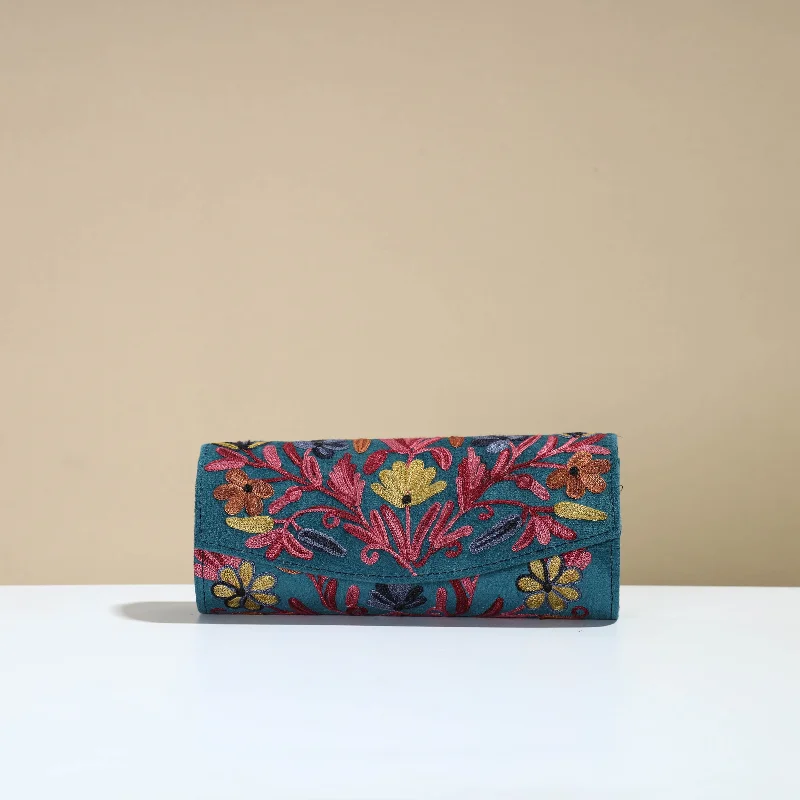 Chic And Clearance-Priced Tote Bags Authentic Kashmiri Crewel Embroidery Velvet Clutch 25