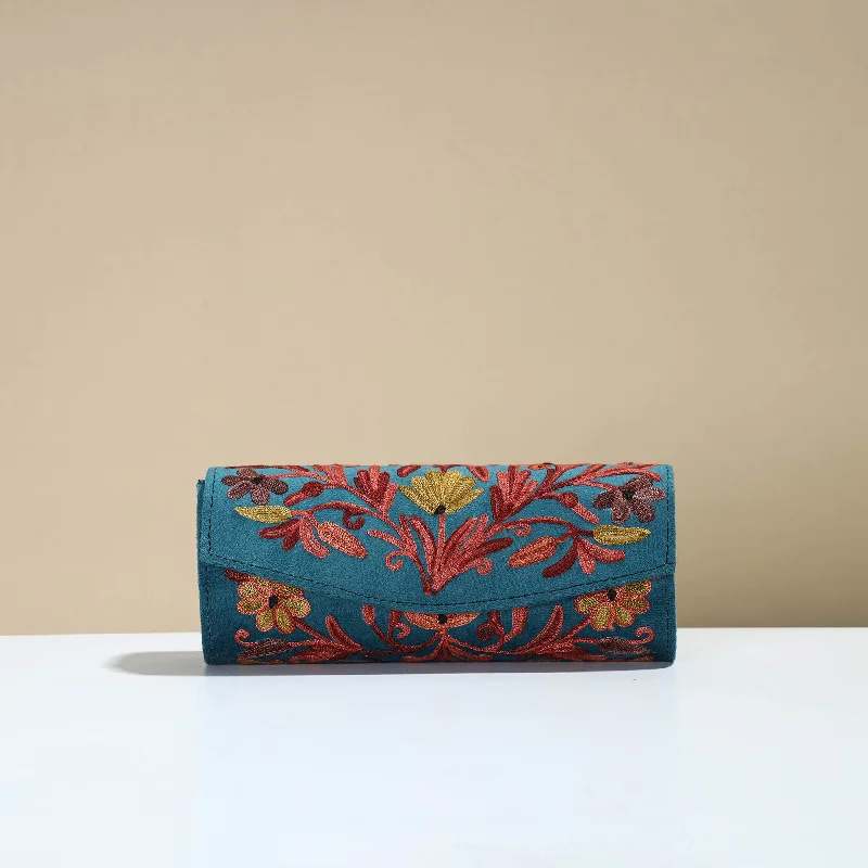 Limited-Time Offer On Trendy Bags Authentic Kashmiri Crewel Embroidery Velvet Clutch 45