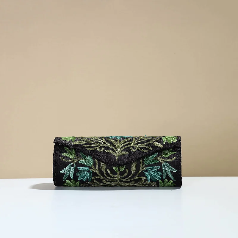 Designer Bags For Luxury Collectors With Offers Authentic Kashmiri Crewel Embroidery Velvet Clutch 49