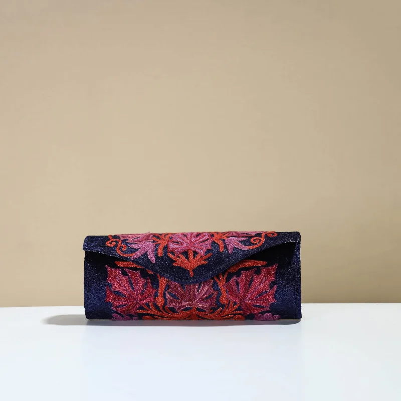 Bold And Flash-Sale Bags Authentic Kashmiri Crewel Embroidery Velvet Clutch 51