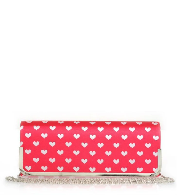 Tote Bag For Everyday Use Bag Envy Scarlet Satin Heart Clutch Bag