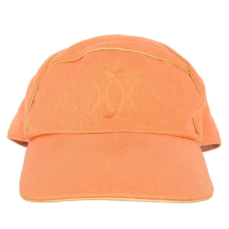 Festival Bags For Concerts And Events Orange Linen Baseball Cap Hat (Authentic Pre-Owned)