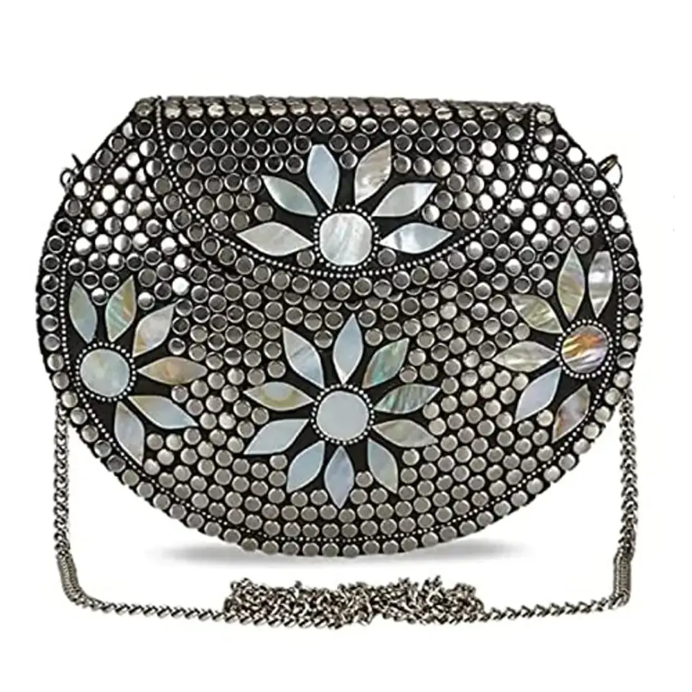 Black Friday And Cyber Monday Bag Deals Bridal Women Antique Brass Purse Ethnic Handmade Metal Clutch Bag