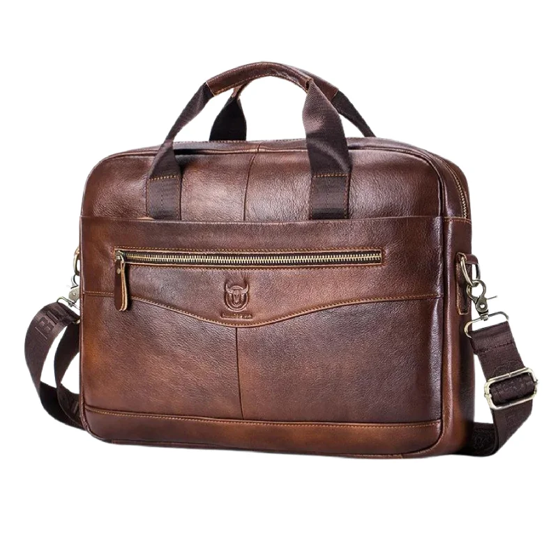 Elegant And On-Sale Evening Bags Bullcaptain Genuine Leather Executive Briefcase