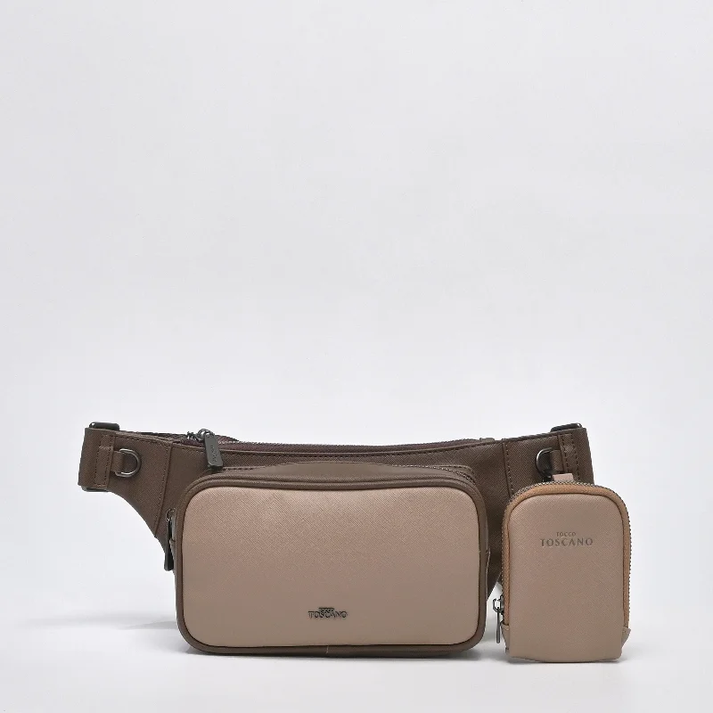 Sleek And Seasonal Sale Bags Camel Waist Bag With Small Key Pouch - TGEB1223PN3MK3