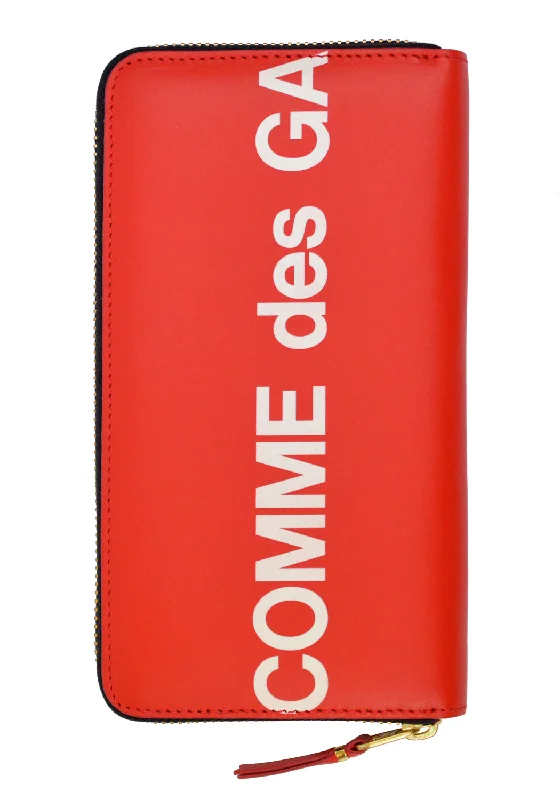 Party Bags For New Year's Eve And Special Occasions COMME DES GARCONS SA0111HL UNISEX WALLET HUGE LOGO RED