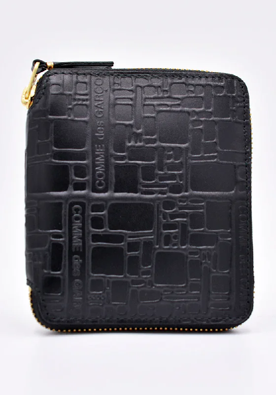 Black Friday Deals On Stylish Handbags COMME DES GARCONS SA2100EL LOGOTYPE ZIP WALLET BLACK