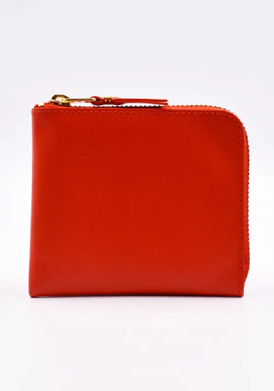 Inspired Bags For Timeless Elegance COMME DES GARCONS SA3100 COLOUR PLAIN ZIP WALLET ORANGE