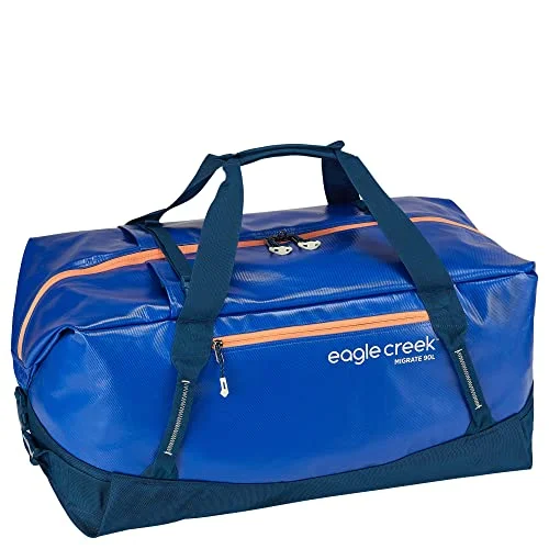 Limited-Time Offer On Trendy Bags Eagle Creek Migrate Duffel 90L Travel Bag, Durable Water-Resistant, Mesa Blue