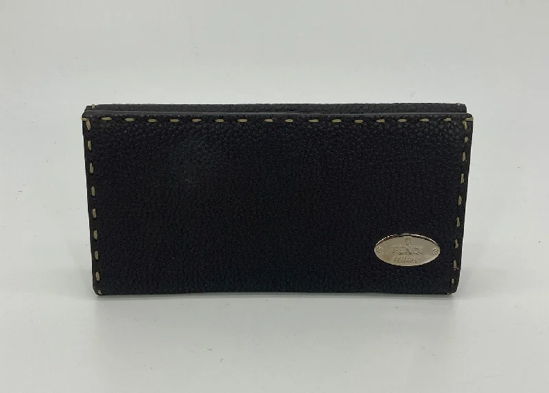 Bold And Flash-Sale Bags Fendi Dark Brown Selleria Leather Continental Wallet