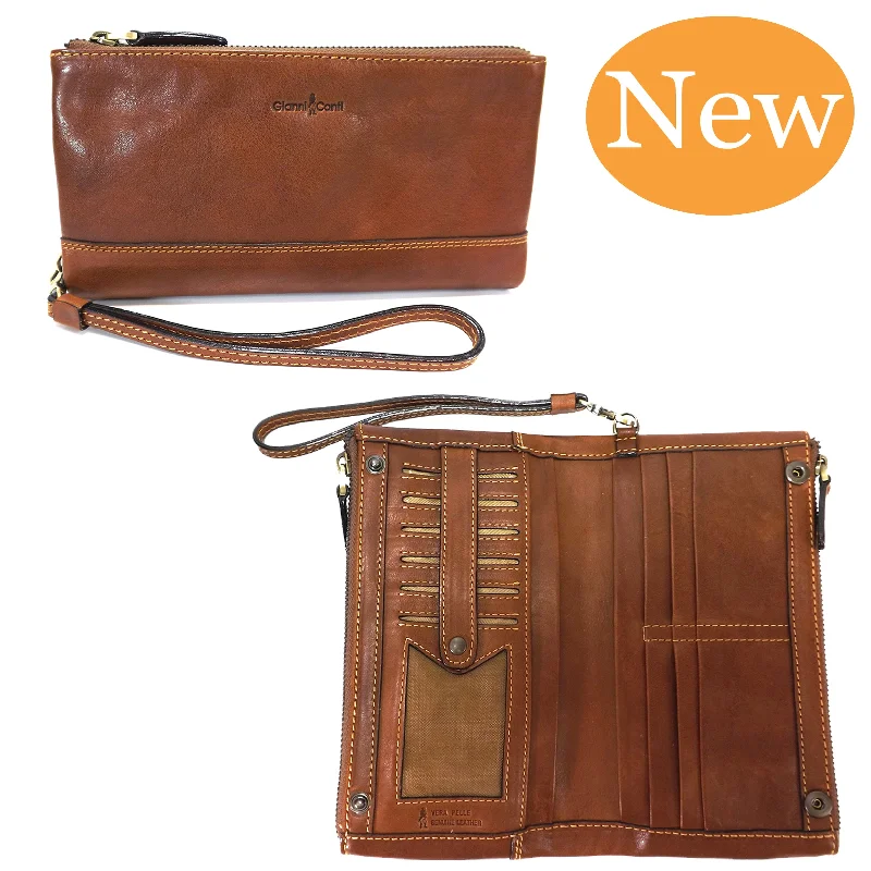 Flash Sales On Premium And High-Quality Bags Gianni Conti Leather Wrist Bag / Large Wallet Purse - Style: 912211