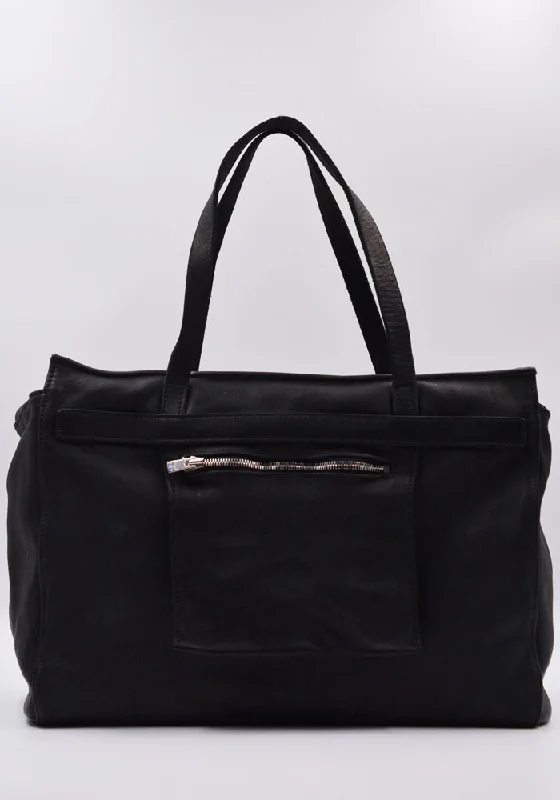 Edgy Bags For Bold And Daring Fashionistas GUIDI BX30 SOFT HORSE FULL GRAIN TOTE BAG BLACK