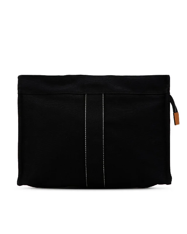 Limited Edition Bags For Collectors Canvas Clutch with Top Zip Closure and Interior Slip Pockets