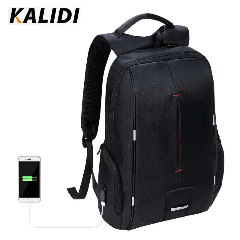 Luxury Bags KALIDI 17 inch Waterproof Men Backpack USB Charging College Students Bag Laptop Backpack For 13.3 to 17.3 inch school bag