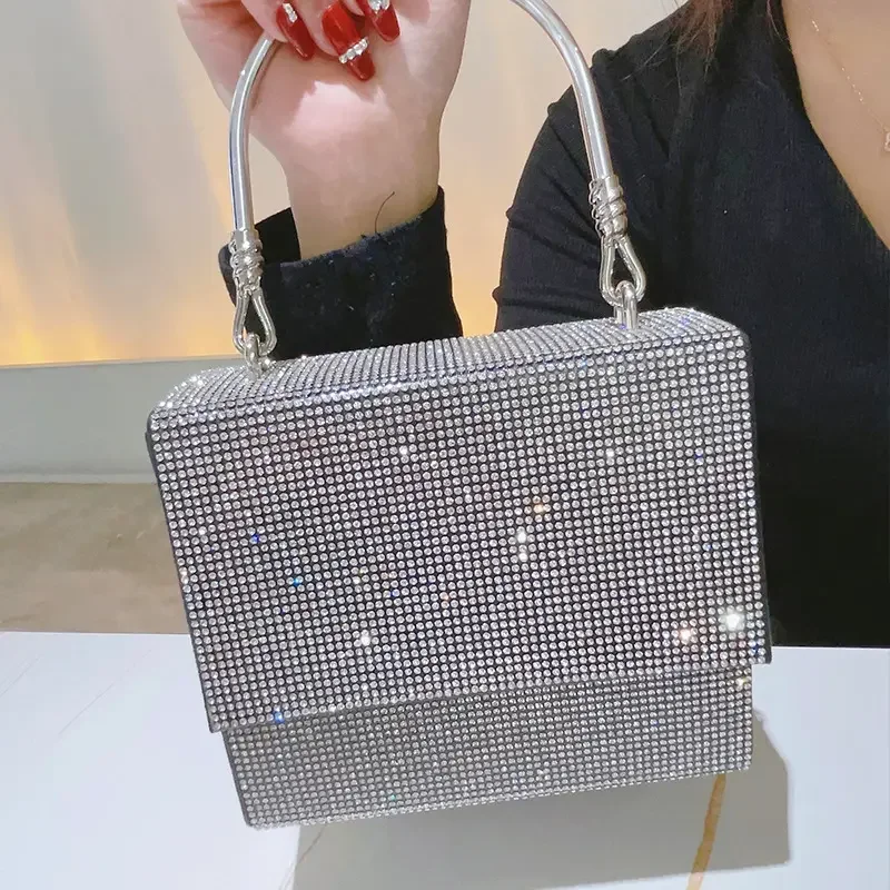 Urban Style Lady Party Luxury Tote and Handbag Crystal Purse Clutch Bags Wholesale Women Wedding Hand Evening Bag