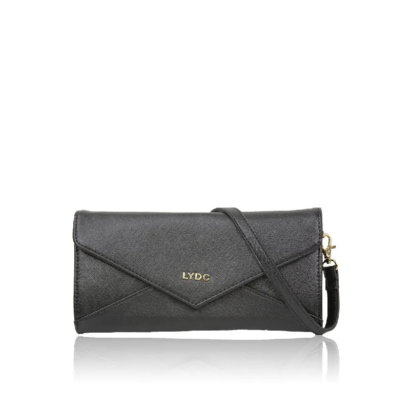 Eco-Friendly Bags For Sustainable Fashion Lovers LYDC Verse Black Envelope Clutch Bag