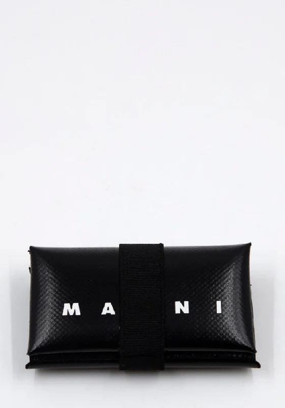 Inspired Bags For Timeless Elegance MARNI PFMI0007U2 TRI-FOLD WALLET BLACK