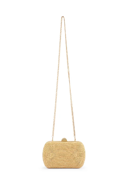 Luxurious But Budget-Friendly Bags Martina Gold Rope Clutch