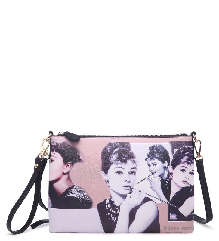 Bags With Tsa-Approved Features Move & Moda Audrey Print Clutch Cross Body Bag