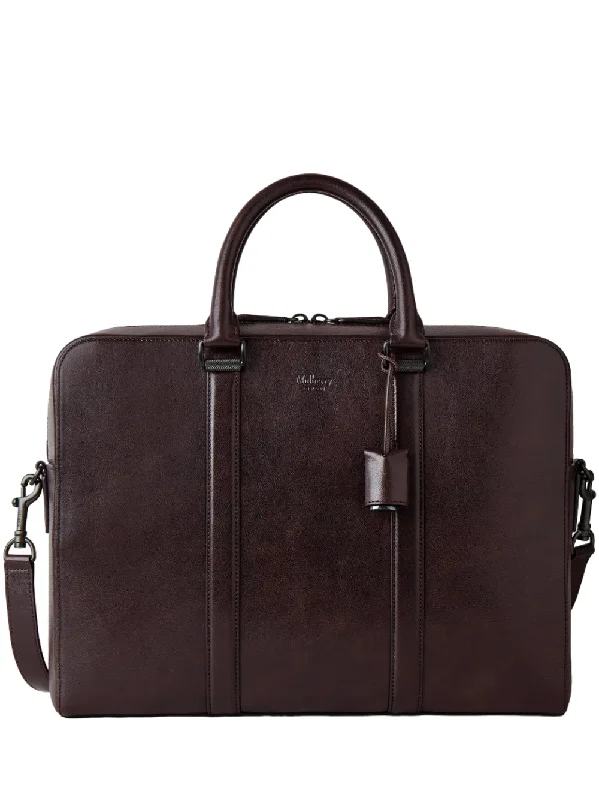 Eco-Friendly Bags For Sustainable Fashion Lovers Camberwell Briefcase Dark Chocolate Two Tone Leather