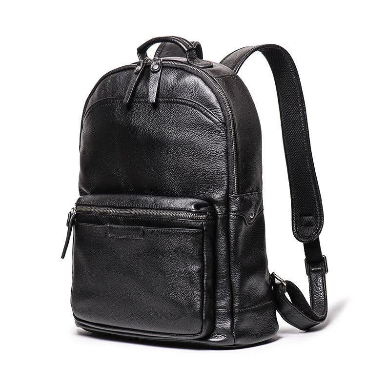 Minimalist Leather Bag For Modern Aesthetics Vegetable Tanned Soft Leather 15.6'' Laptop Women Men Backpacks