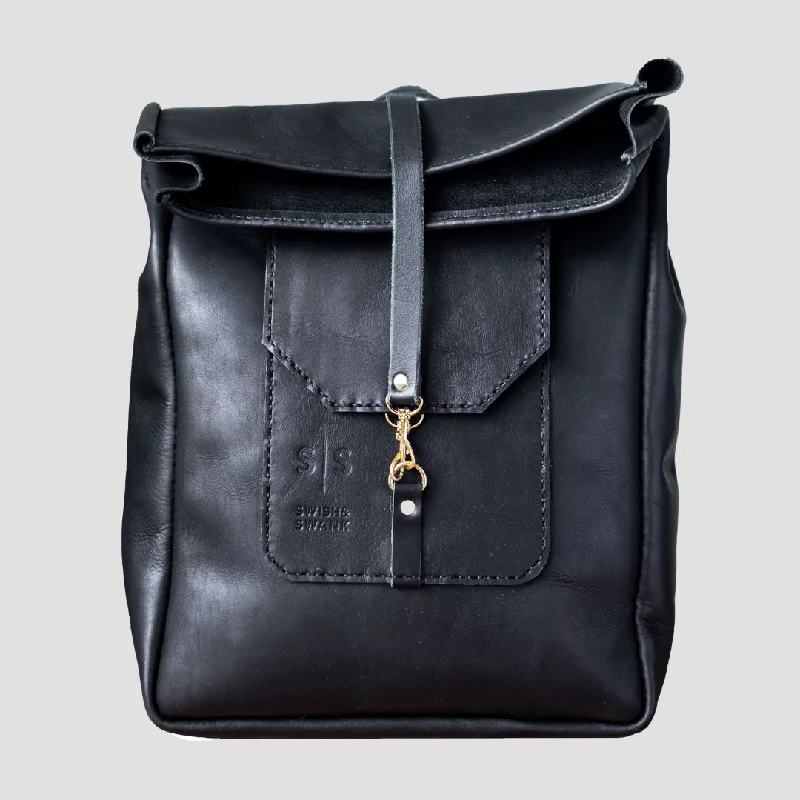 Bags For Free-Spirited And Artistic Styles Classic Leather Noah Backpack - Black Edition