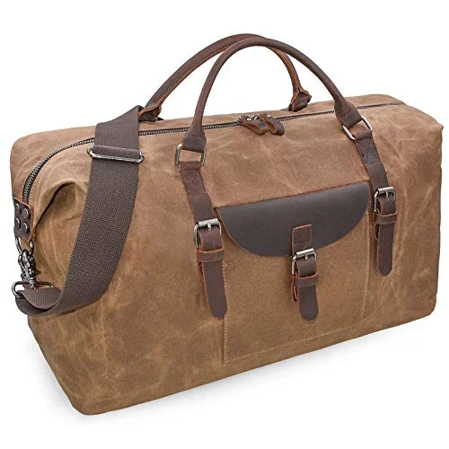 Versatile Bags That Suit Any Outfit Or Event Oversized Travel Duffel Bag Waterproof Canvas Genuine Leather