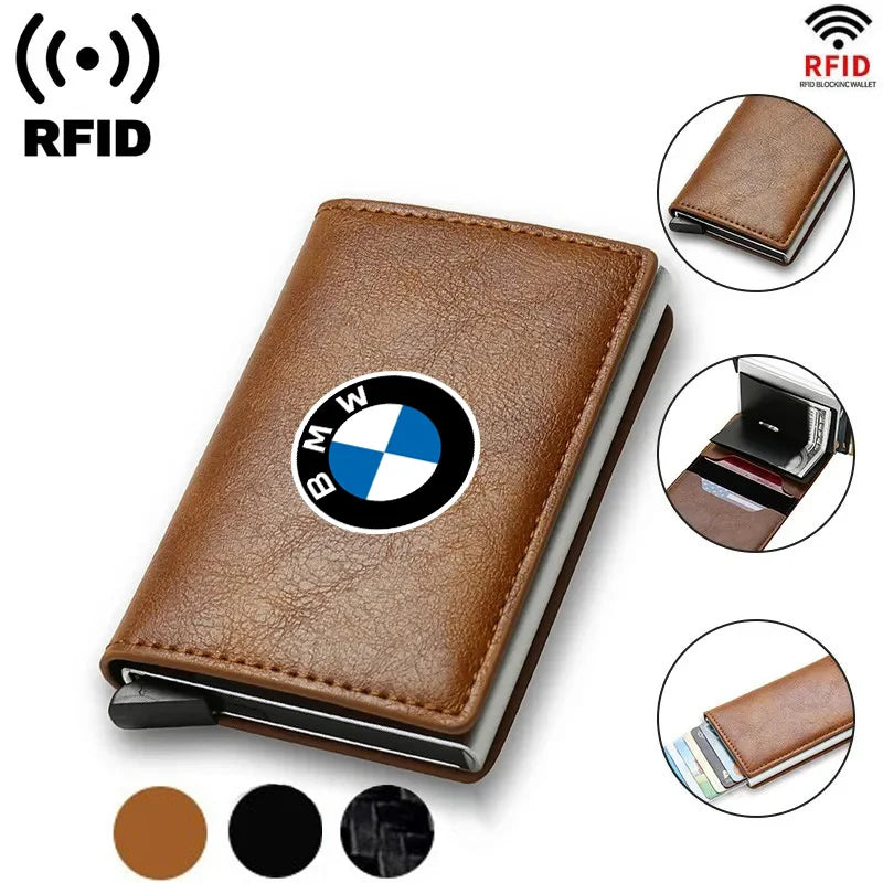 Sporty Bags For Active And Athletic Lifestyles Rfid Credit Card Holder Men Wallets Bank Cardholder Leather Wallets For Bmw 3 E46 G20 E90 E60 F10 F20 F30 E39 M car accessories