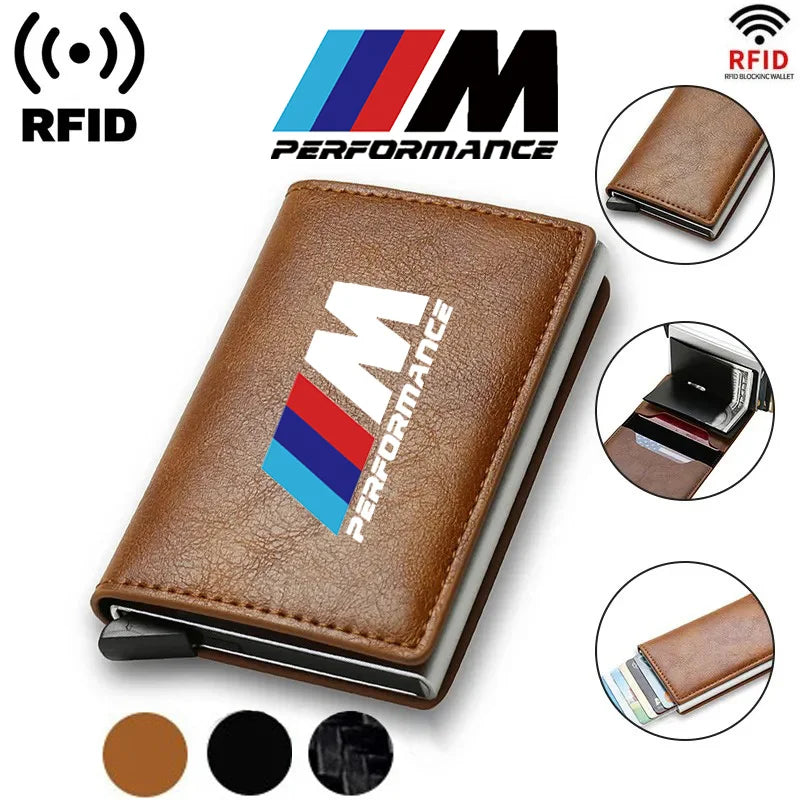 Uxury Designer Handbag Brands Rfid Credit Card Holder Men Wallets Bank Cardholder Leather Wallets For BMW M M3 M5 E46 F10 G20 X7 Performance car accessories