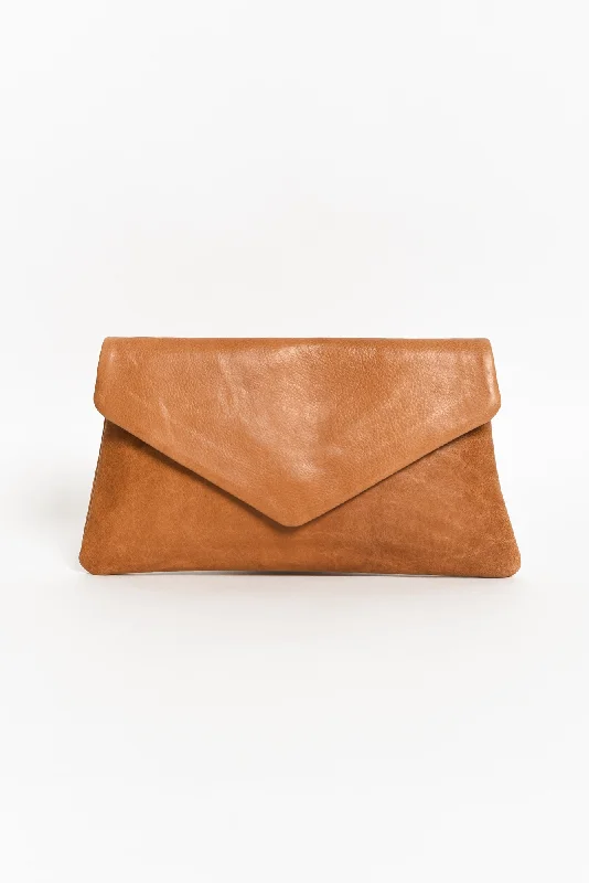 Spacious Bags With Holiday Promotions Riley Tan Leather Clutch