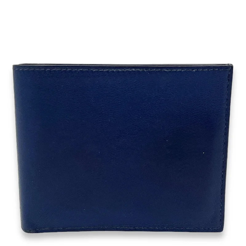 Cyber Monday Discounts On Bags Silkin Bifold Blue in Box Calfskin