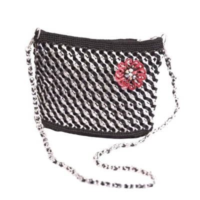 Romantic Valentine's Day Bags With Promotions Solene M "Be You" Shoulder Bag or Cross Body Bag made from recycled Can Pull Tabs