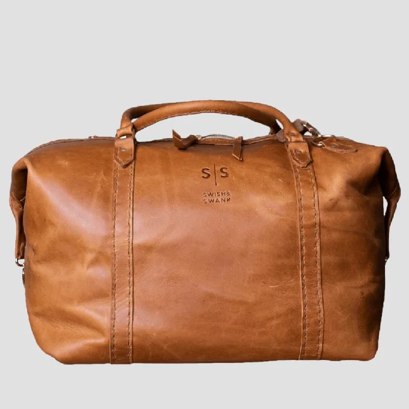 Designer Bags For Luxury Collectors With Offers Classic Leather Duffle Bag - Tan Weekender