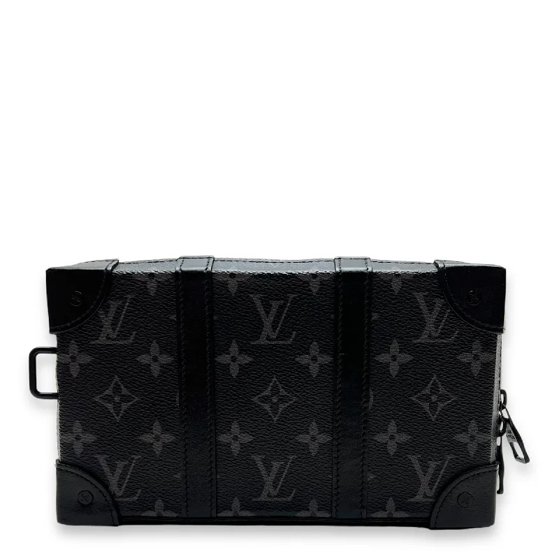 Valentine's Day Trunk Wallet Black Crossbody Bag in Coated Canvas