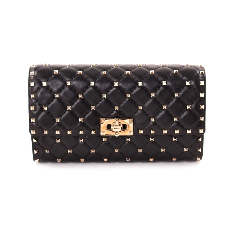 Luxurious Bags With Limited-Time Offers Valentino Quilted Rockstud Wallet on Chain