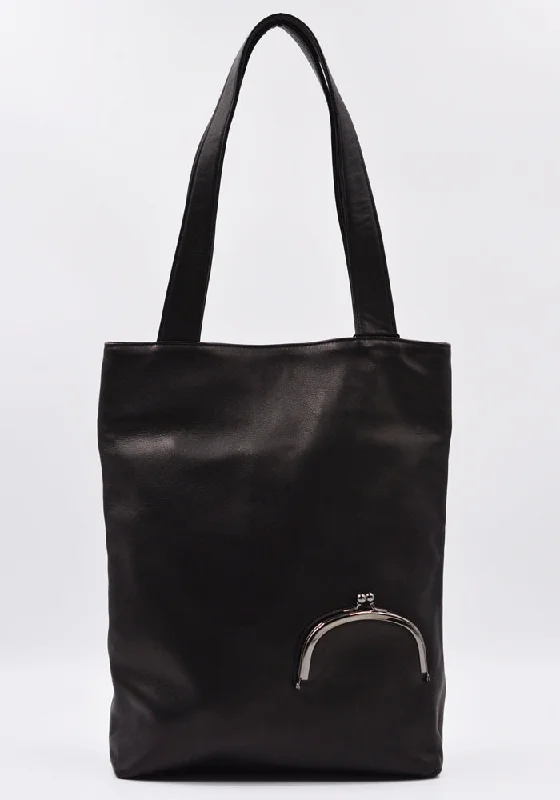 Bags With Tsa-Approved Features YOHJI YAMAMOTO DISCORD DG-I05-709-1-02 CRASP TOTE BAG BLACK