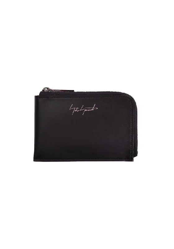 Festive Holiday Gift Bags YOHJI YAMAMOTO DISCORD DN-A10-707-4 ZIPPED WALLETE OS BLACK