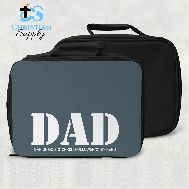 Chic Bags For Office Professionals And Urban Dwellers Dad Man of God Christ Follower My Hero Lunch Bag