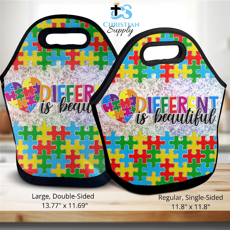 Stylish Yet Affordable Bags Different is Beautiful Autism Awareness Lunch Bag