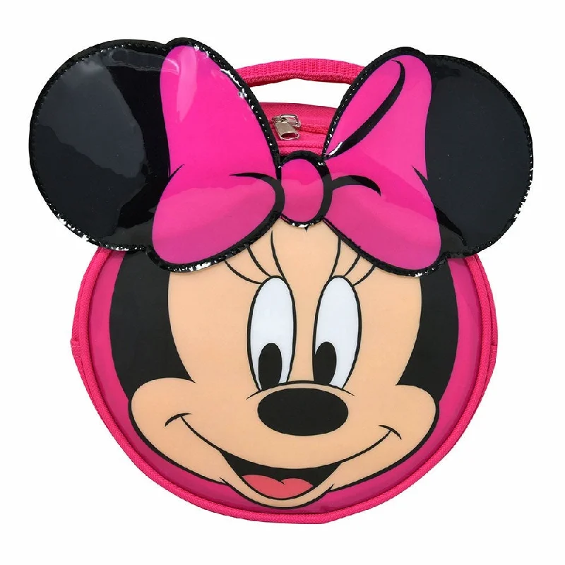 Luxurious Bags With Limited-Time Offers Disney Minnie Mouse Head Shaped Lunch Bag