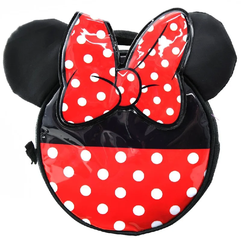 Stylish Bags For Fashion Bloggers With Promotions Disney Minnie Shiny PVC Round Lunch Bag with Ears & Bow