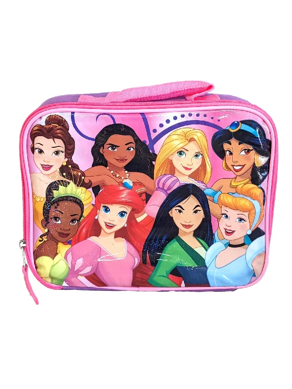 Bags For Urban And Trendy Looks Disney Princesses Lunch Bag Insulated Moana Ariel Tiana Belle Pink