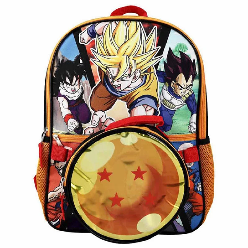 Versatile Bags That Suit Any Outfit Or Event DRAGON BALL Z SUBLIMATED PRINT BACKPACK WITH LUNCH KIT