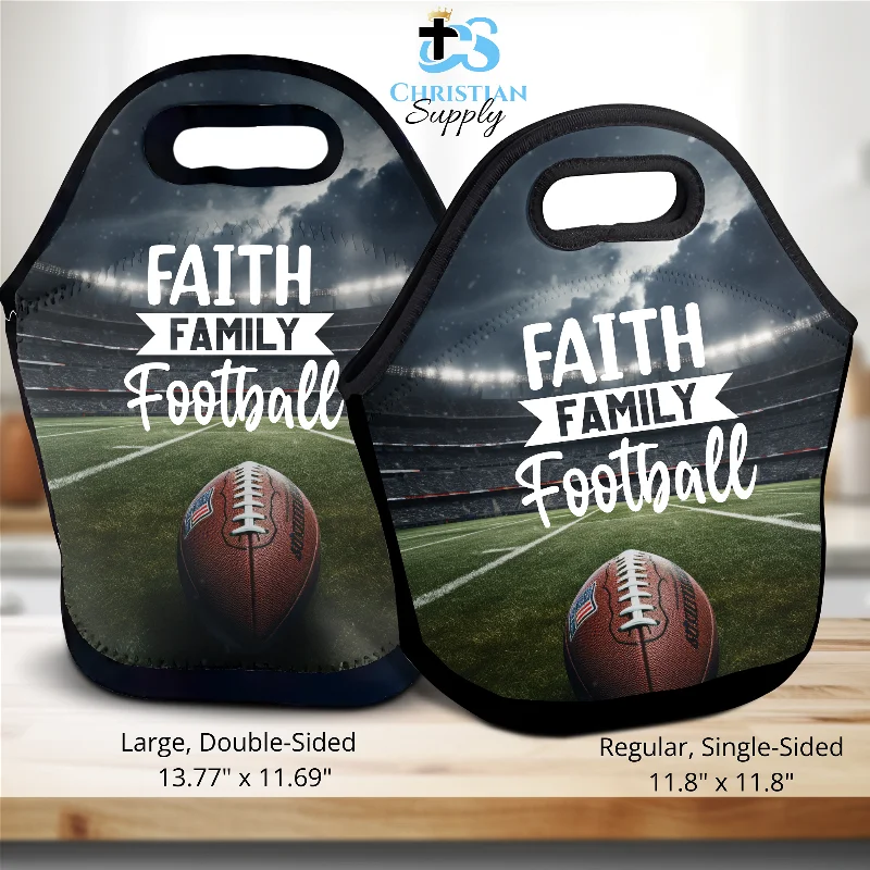 Handbag For Women Faith Family Football Lunch Bag