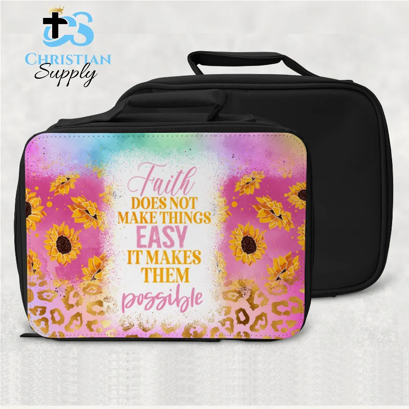 Bags For Sporty And Athletic Styles Faith Makes Things Possible Lunch Bag