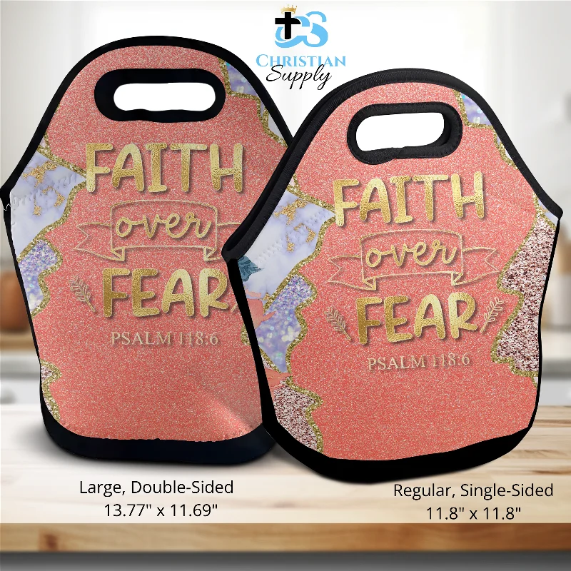 Clearance Bags For Budget Shoppers Faith Over Fear Lunch Bag